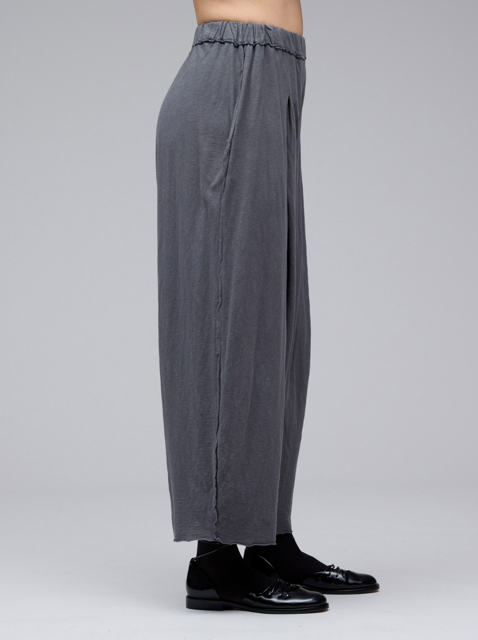 CUT LOOSE Linen Cotton Jersey Pleat Pant - 5012218