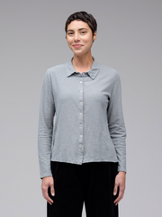 CUT LOOSE Linen Cotton Jersey Fitted Shirt - 5016635