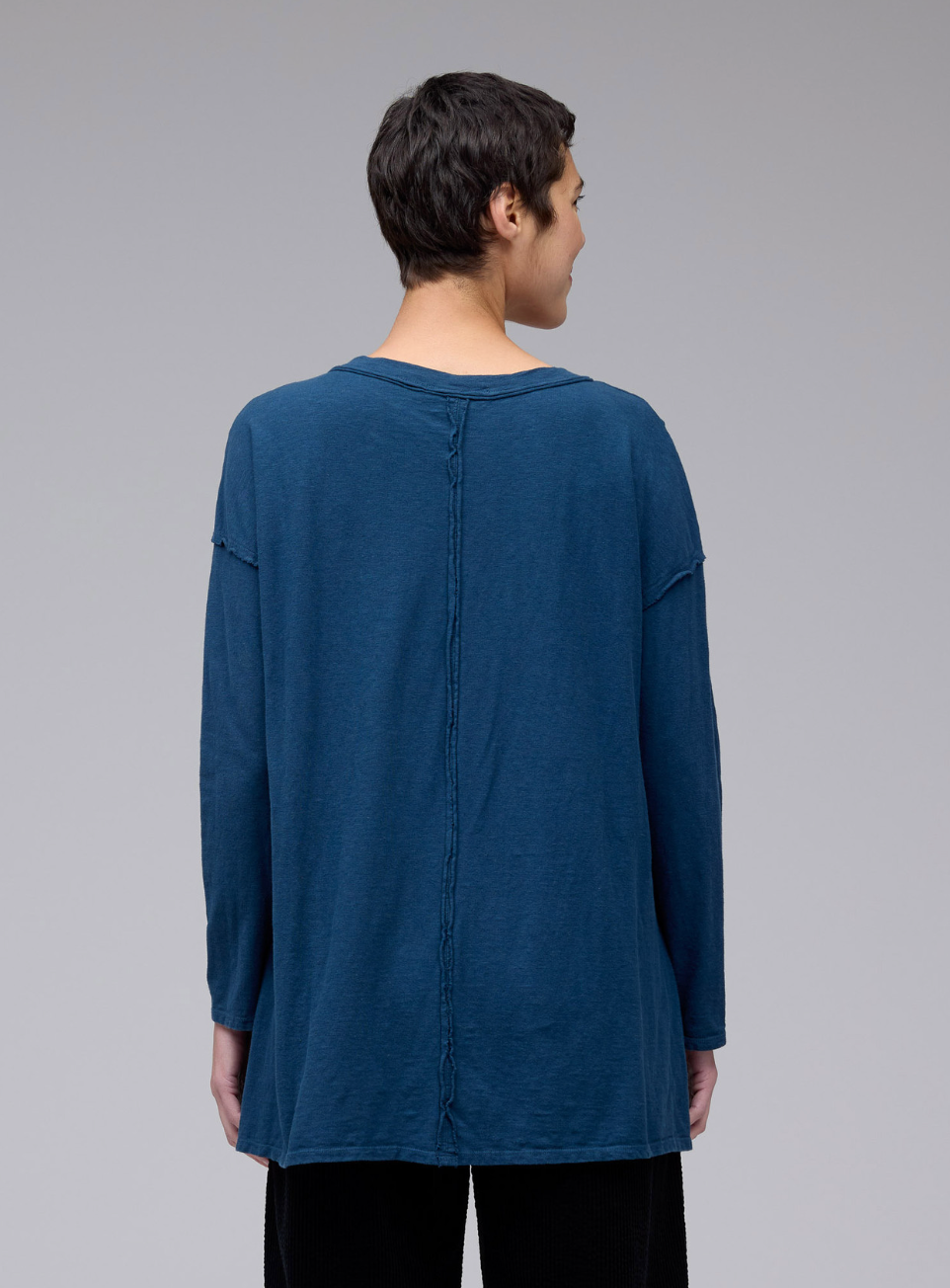 CUT LOOSE Linen Cotton Jersey Deep V-Top - 5016501