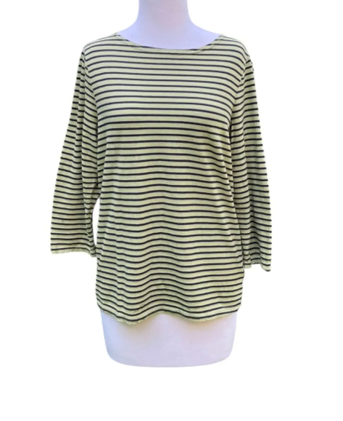 CUT LOOSE Navy/White Stripe 3/4 Sleeve Boatneck Tee - 0985060
