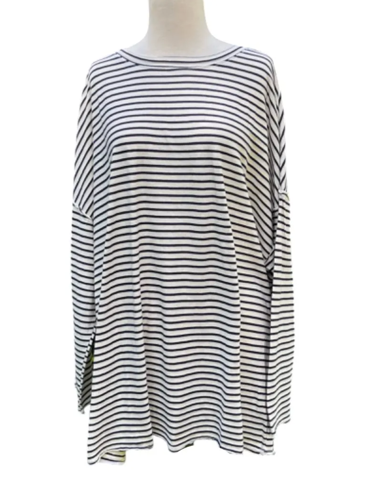 CUT LOOSE Navy/White Stripe O/S Oversized T-Shirt - 0986816