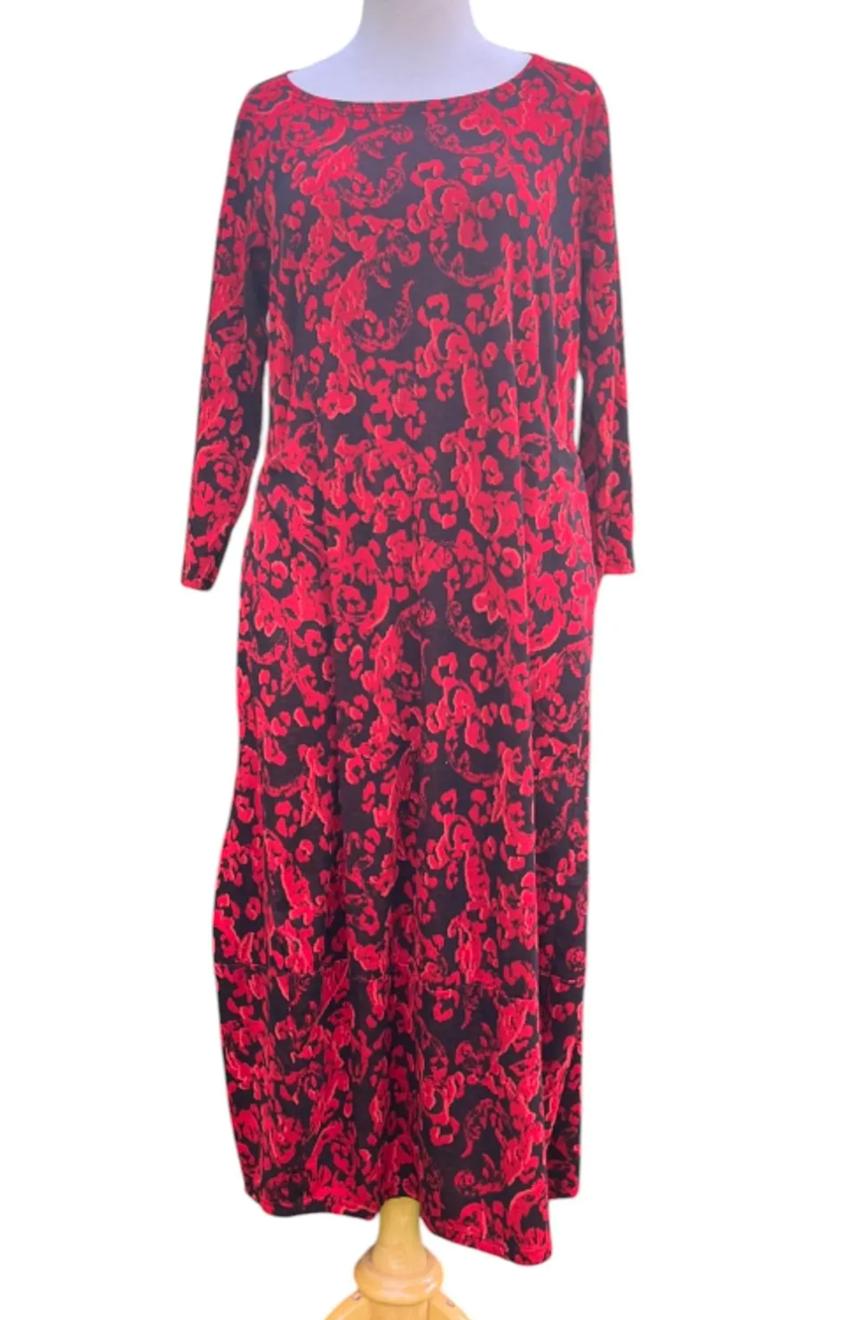 CUT LOOSE Floral Jacquard 3/4 Sleeve Dress - 6721654