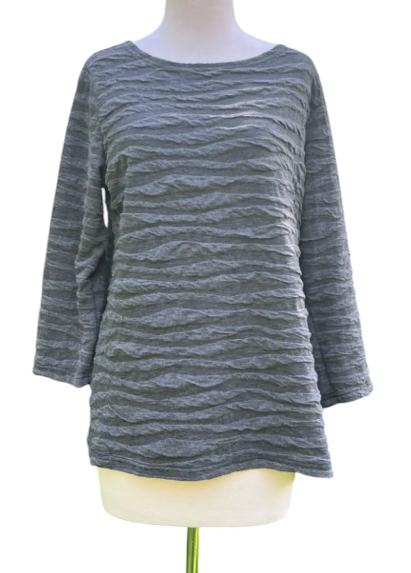 CUT LOOSE Char Knit 3/4 Sleeve Boatneck Top - 6945060