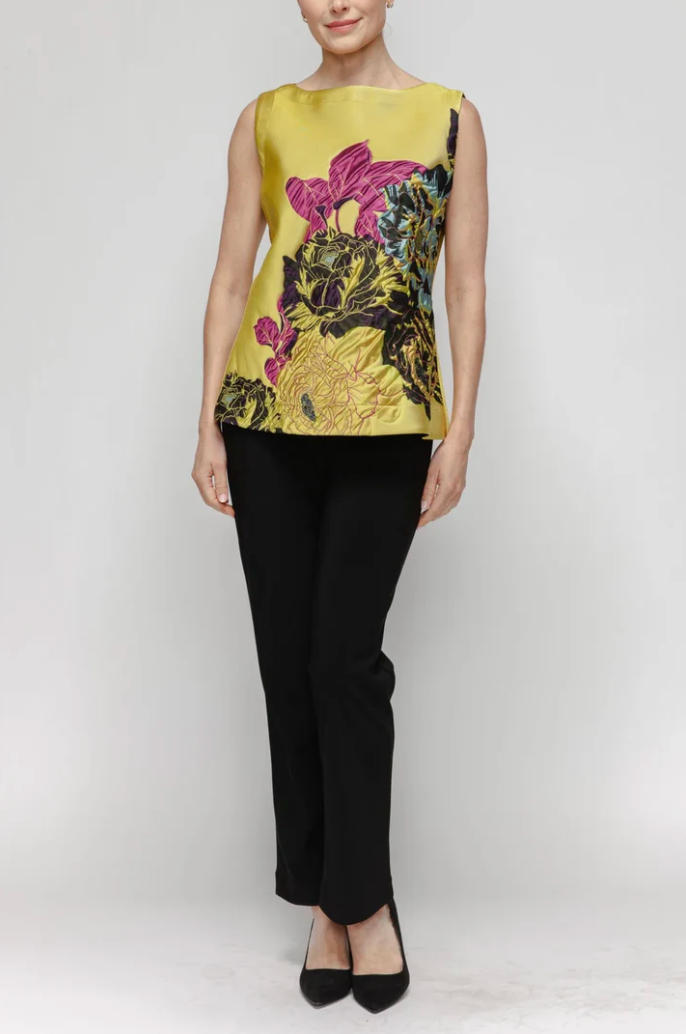 IC COLLECTION Reversible Top - 7606TT - BLACK/LIME