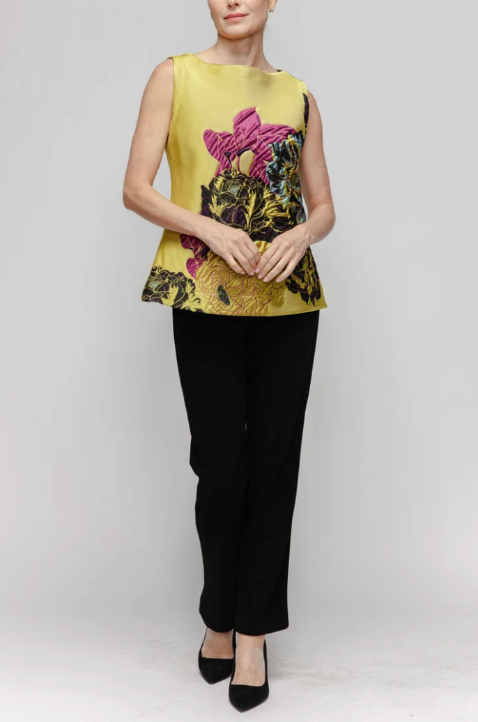 IC COLLECTION Reversible Top - 7606TT - BLACK/LIME