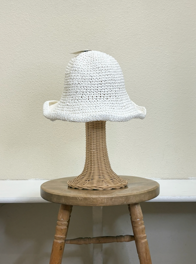 White Woven Sun Hat