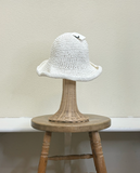 White Woven Sun Hat