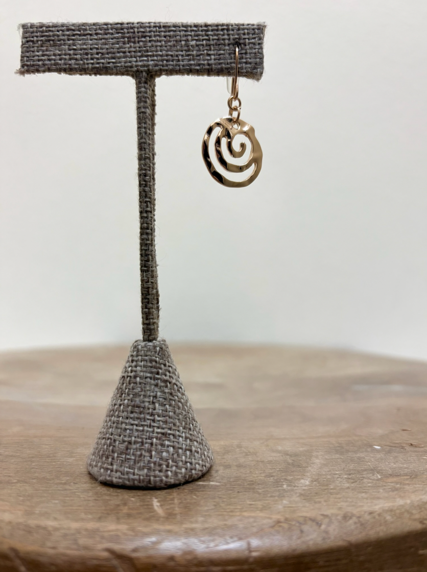 RAIN Gold Spiral Earring