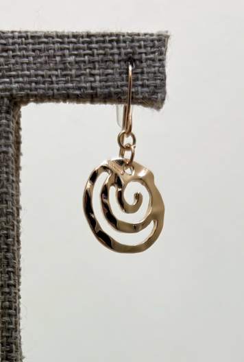 RAIN Gold Spiral Earring