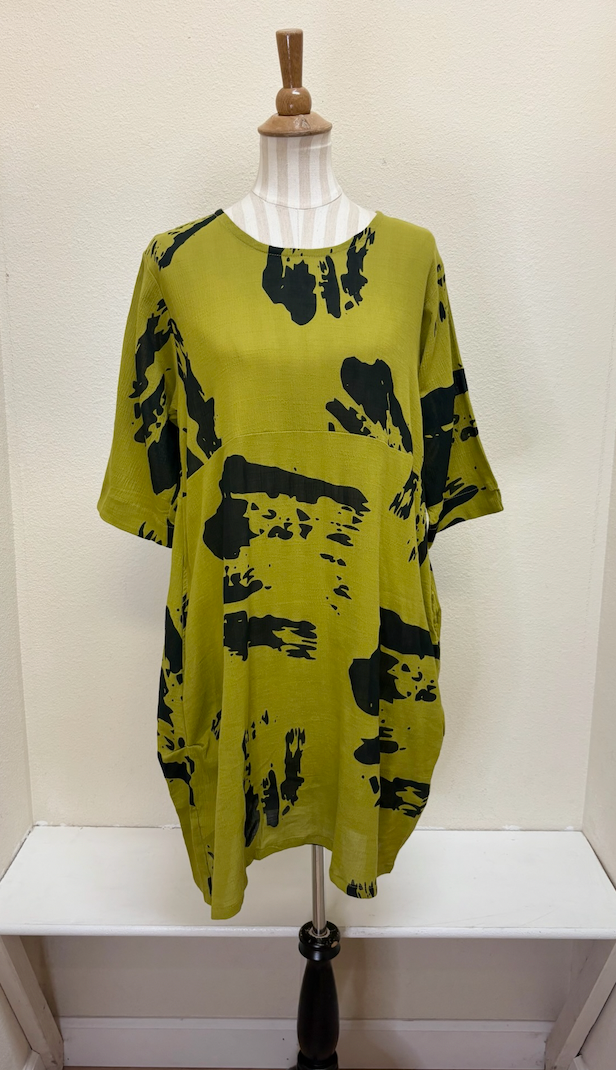 Yasuko Optimal Dress - Brush - OLIVE