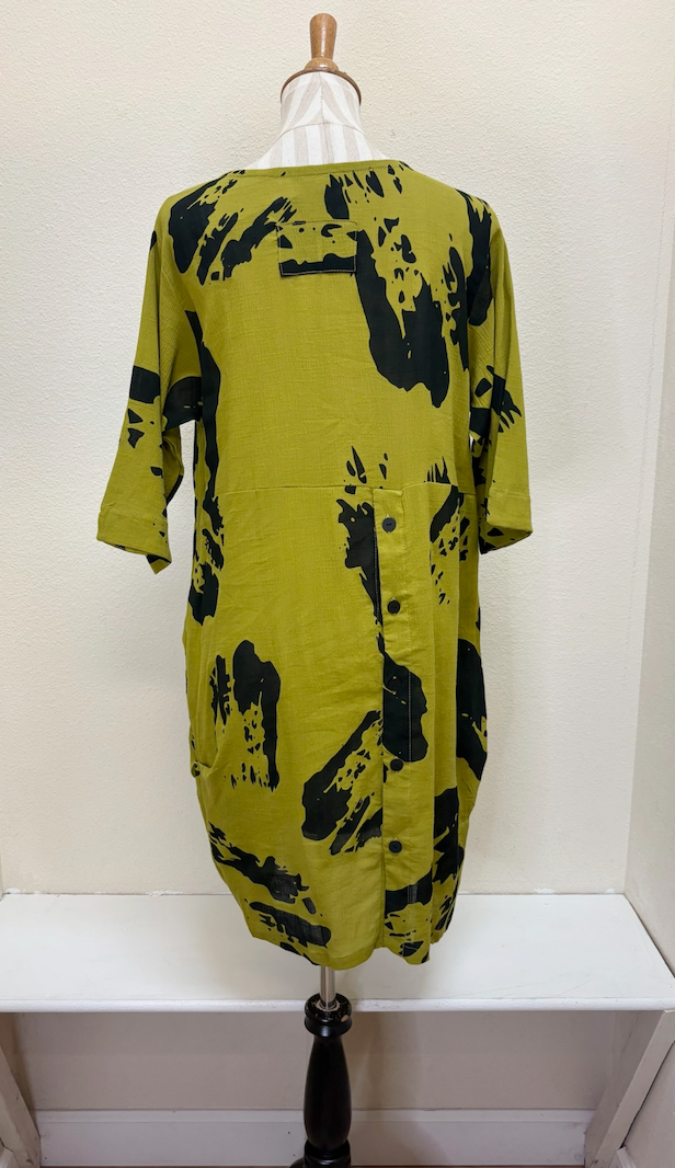 Yasuko Optimal Dress - Brush - OLIVE