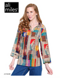 Ali Miles Woven Button Front Tunic - A35404BM - 955-ABSMLT