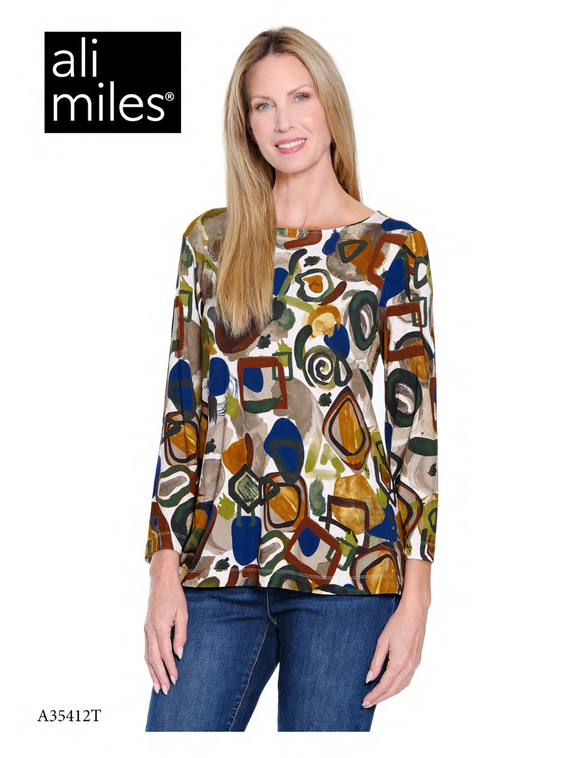 Ali Miles Knit Pop-Over Tunic - A35412TM  - 282- NEUPRT