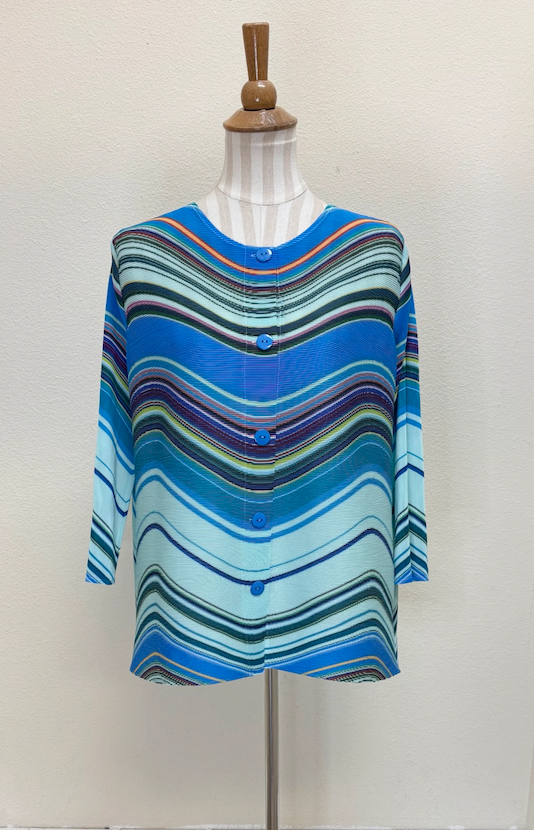 Vanite Couture Jacket - 25507 - TEAL MULTI