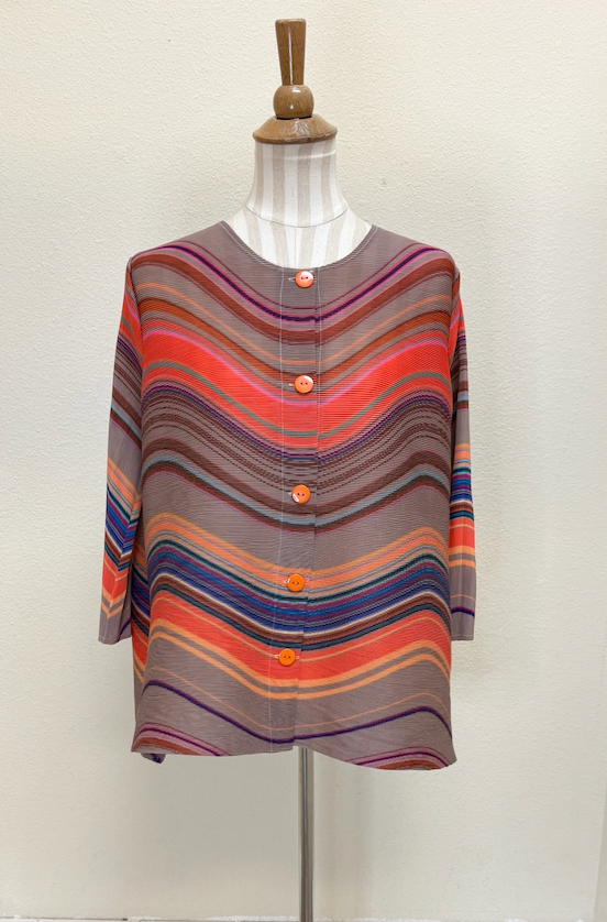 Vanite Couture Jacket - 25507 - ORANGE MULTI