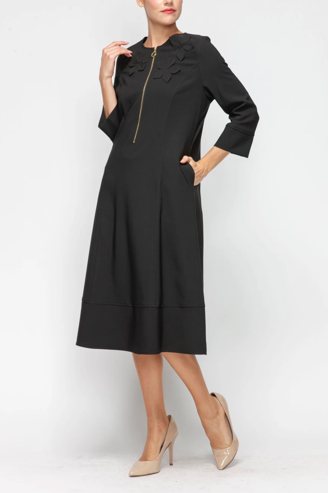 IC COLLECTION Dress - 6783D - BLACK