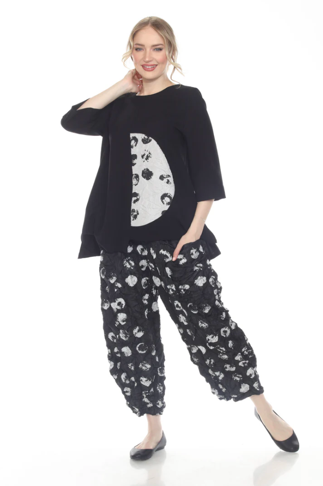 Moonlight Top - 4117 - BLACK/SILVER