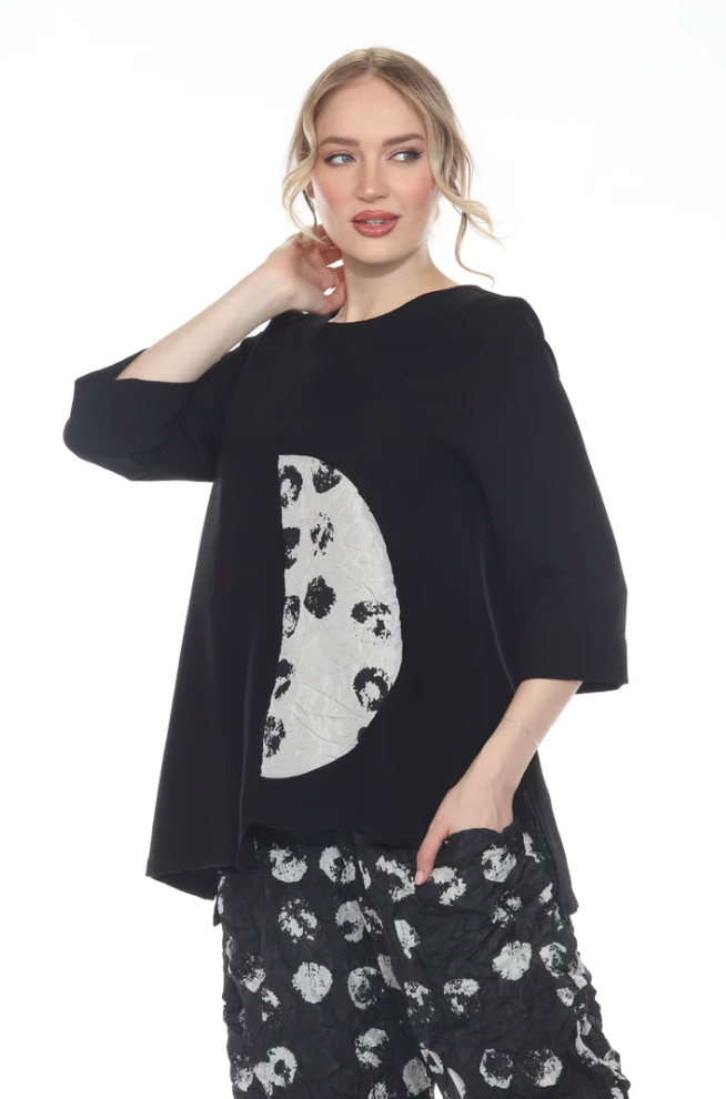 Moonlight Top - 4117 - BLACK/SILVER