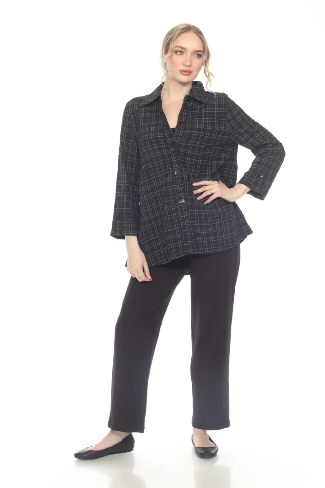 Moonlight Top - 7971CK - BLACK/WHITE CHECK