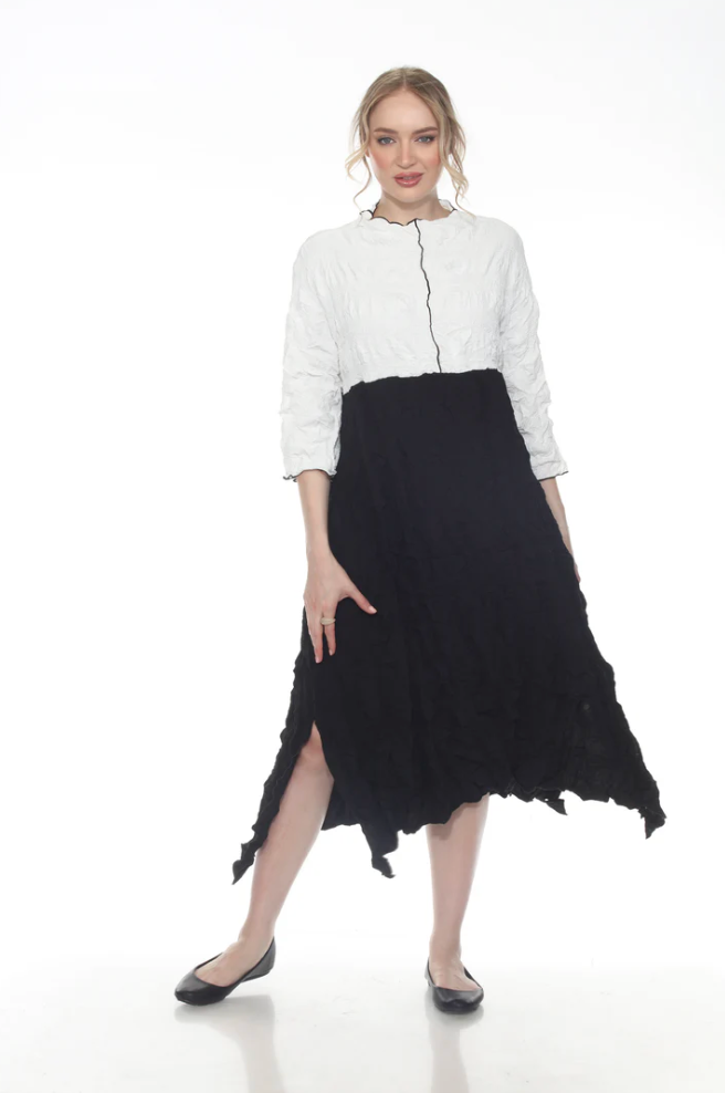Moonlight Dress - D4079LG - WHITE/BLACK