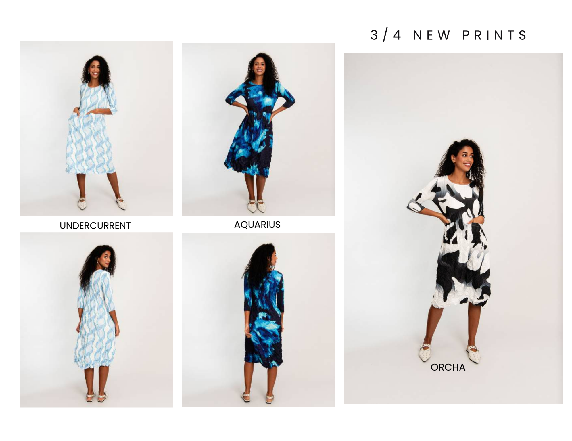 Alquema 3/4 Sleeve Smash Pocket  Dress - WILD GEMS