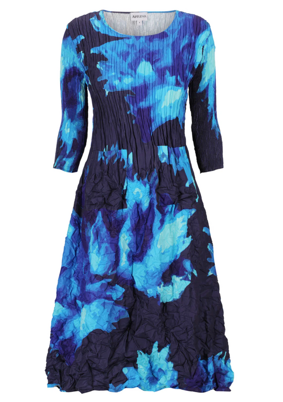 Alquema 3/4 Sleeve Smash Pocket  Dress - AQUARIUS