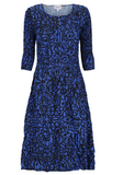 Alquema 3/4 Sleeve Smash Pocket  Dress - LAPIS GEM