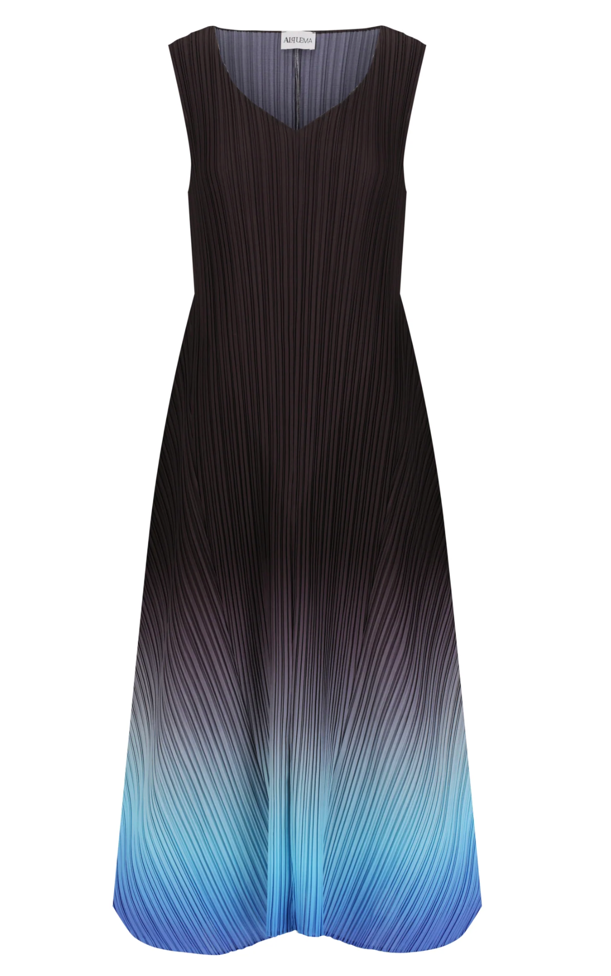 Alquema Long Estrella Dress - ONYX TO MALIBU