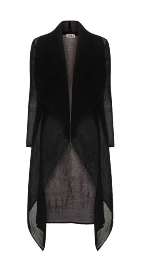 Alquema Short Collare Coat - BLACK