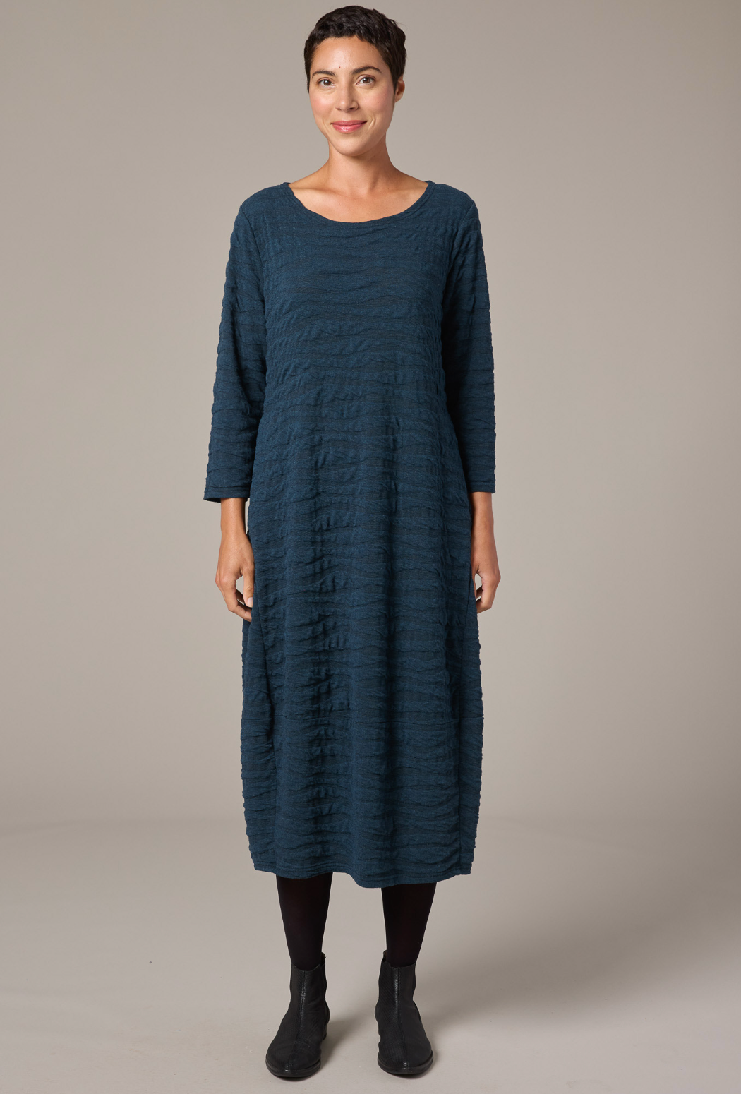 CUT LOOSE Char Knit 3/4 Sleeve Dress - 6941654