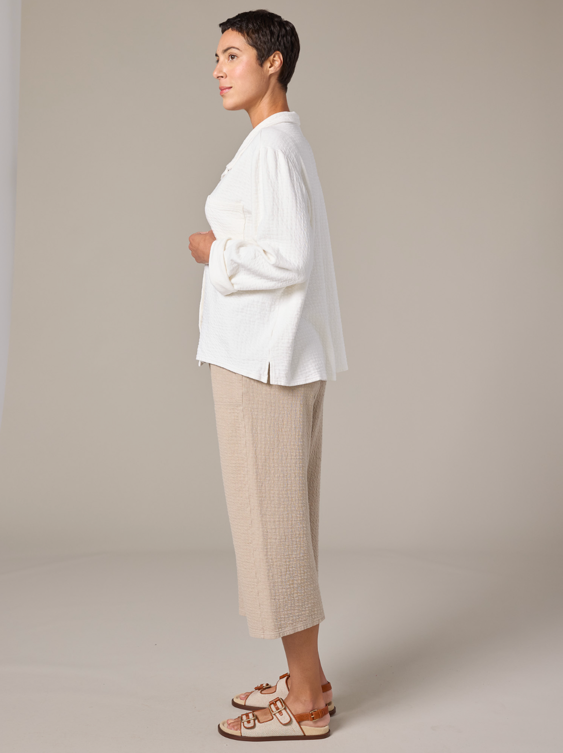 CUT LOOSE Pucker Doublecloth Crop Jacket - 2248935
