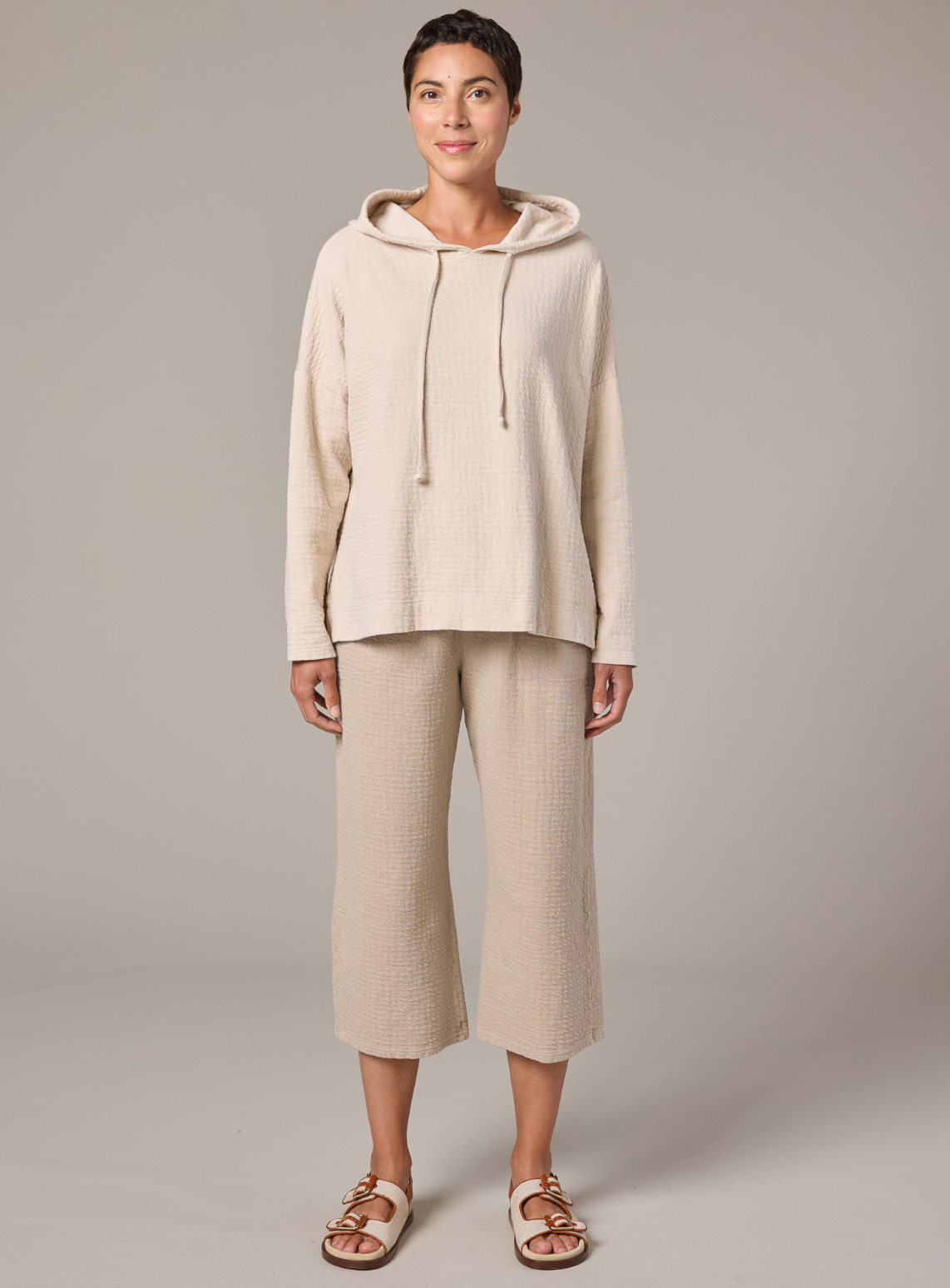 CUT LOOSE Pucker Doublecloth Easy Crop Pant - 2242349