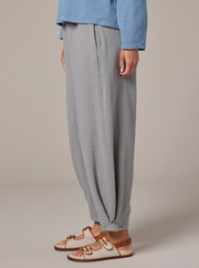 CUT LOOSE Pucker Doublecloth Side Pleat Lantern Pant - 2242205