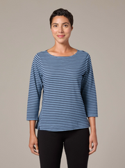 CUT LOOSE Navy/White Stripe Side Panel Top - 0987874