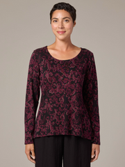 CUT LOOSE Floral Jacquard Modern Tee - 6727903
