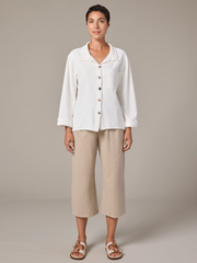 CUT LOOSE Pucker Doublecloth Crop Jacket - 2248935