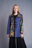 Shana Suede Mix Media Jacket - 25851 - NAVY