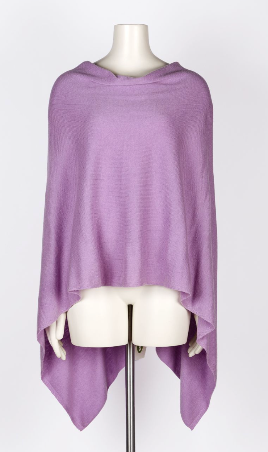Dolma Cashmere Poncho - LILAC