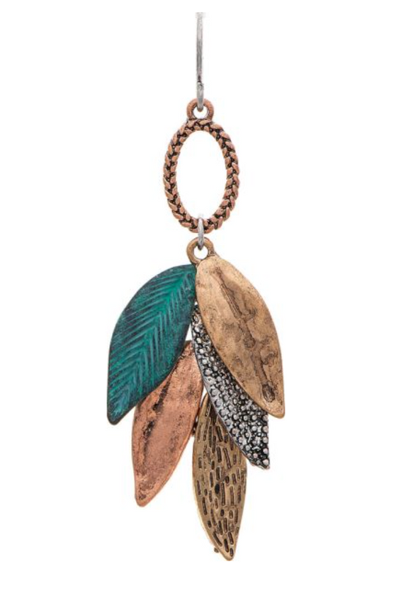 RAIN Patina Leaf Dangle Earring