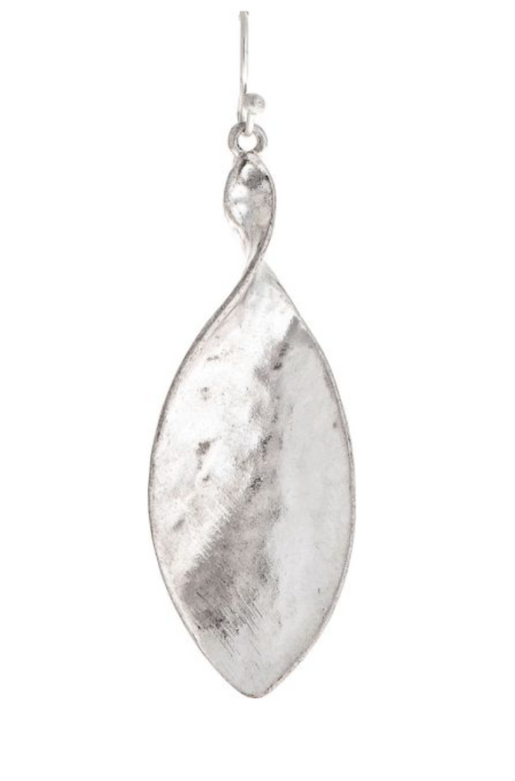 RAIN Silver Twisted Ellipse Earring