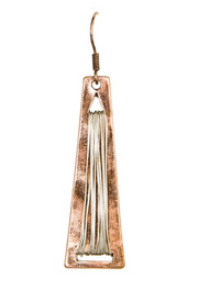 RAIN Rose Gold Bar Silver Accent Earring