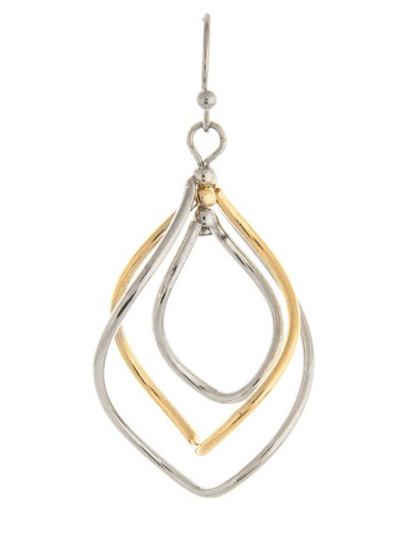 RAIN Two Tone Triple Twist Earring