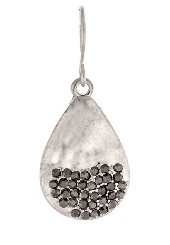 RAIN Silver Pav Teardrop Earring