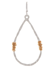 RAIN Two Tone Wire Wrap Teardrop Earring