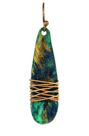 RAIN Patina Wire Wrapped Long Drop Earring