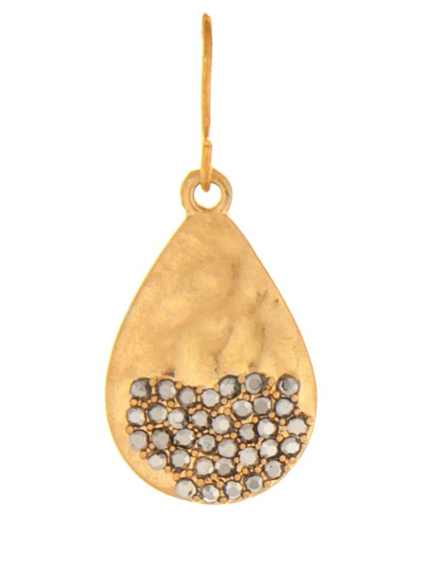 RAIN Gold Pav Teardrop Earring