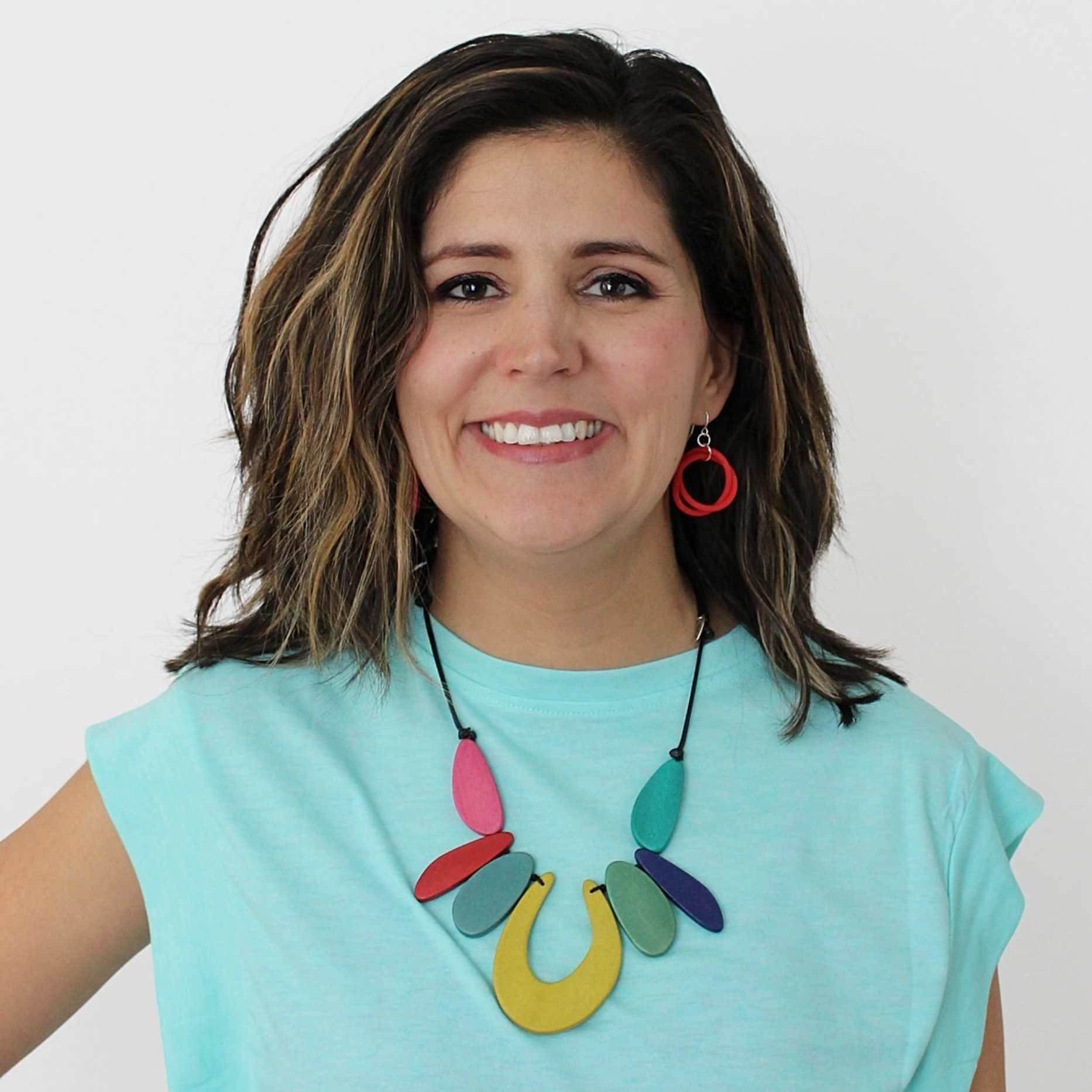 SYLCA Multi Emery Open Curve Necklace