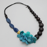 SYLCA Blue Cluster Aimee Statement Necklace