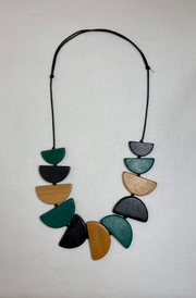 SYLCA Teal Half Moon Hazel Necklace