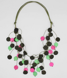 SYLCA Green Penny Dangle Necklace